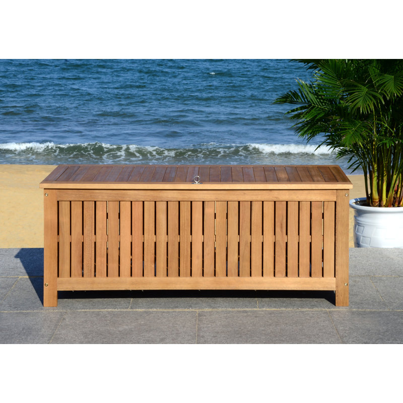 Safavieh Abri Water Resistant Eucalyptus Solid Wood Deck Box & Reviews